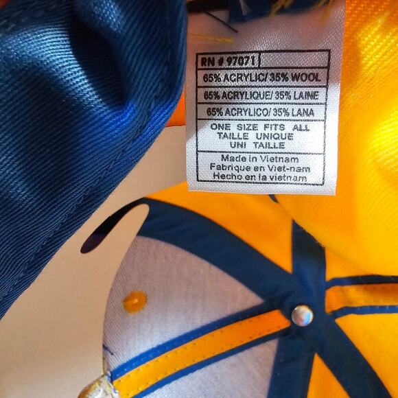 Vtg UCLA Bruins Strapback Hat Cap Blue Yellow Wool 90s College Preppy California - Picture 9 of 9